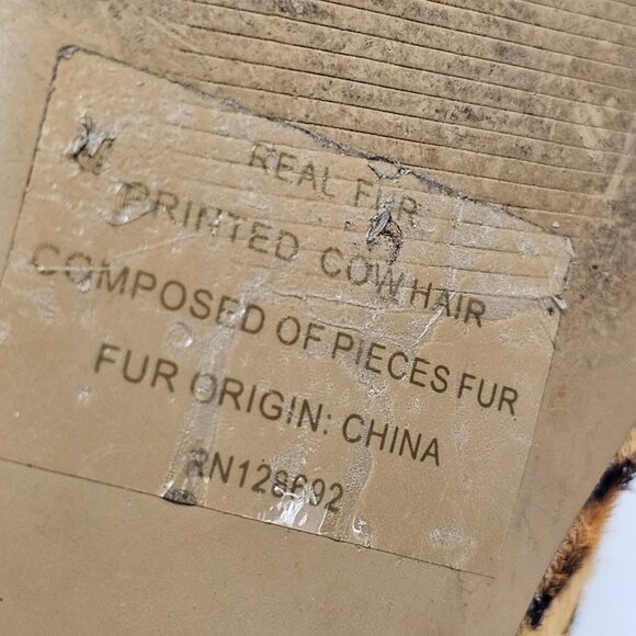 Cow Hair Real Fur Steve Madden Womens Cheetah Leopard Slip On Shoes SMILE 7.5 - Picture 10 of 16